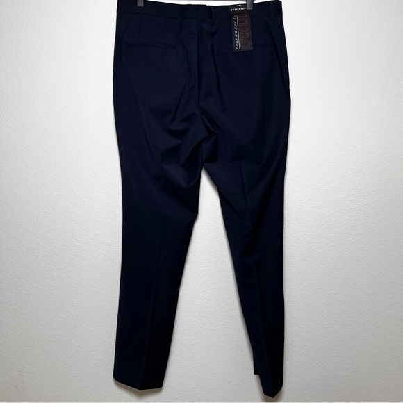 NEW Hugo Men Performance Pants 34x33 Navy Blue Trouser Office Business Super - Picture 6 of 14